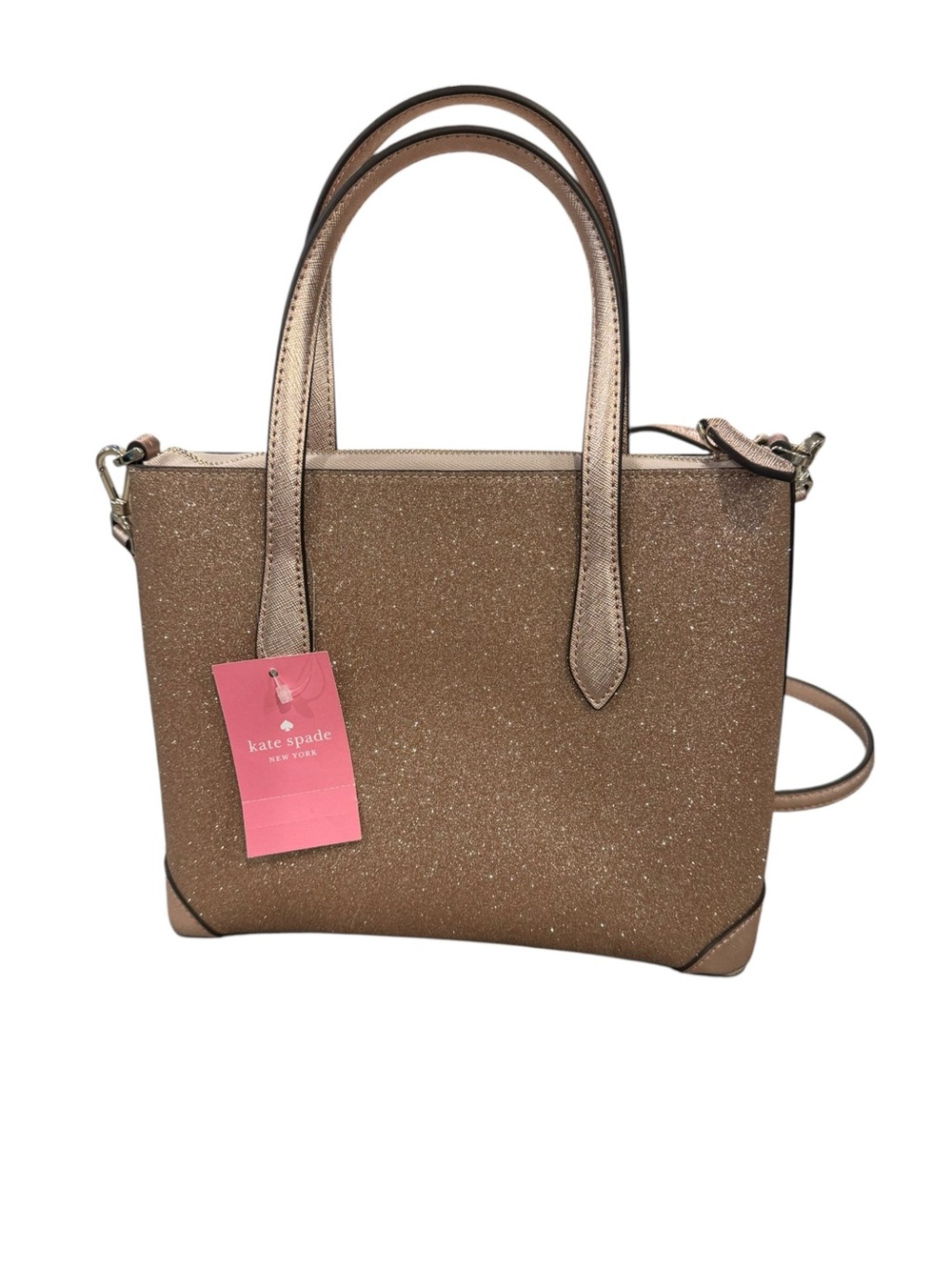 Kate Spade Rose Gold Glitter Shoulder Bag / Crossbody - Picture 4 of 9